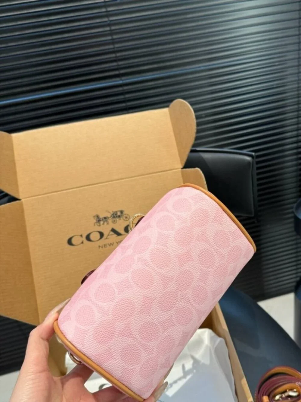 COACH Mini Rowan Crossbody Bag In Signature With Charms (CEK79) powder pink - Picture 4 of 5